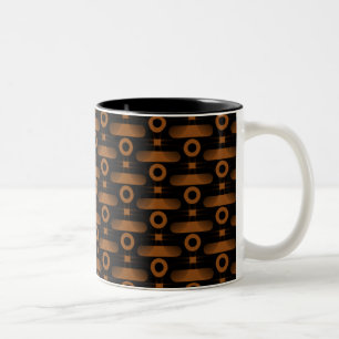 De Café Em Dois Tons Caneca abstrata Ultramodern, cobre