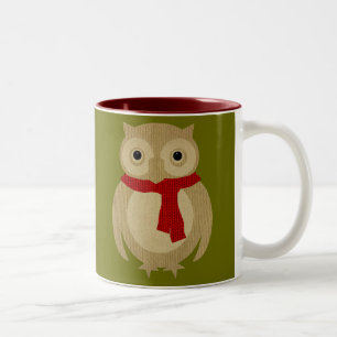 De Café Em Dois Tons Caneca acolhedor da coruja