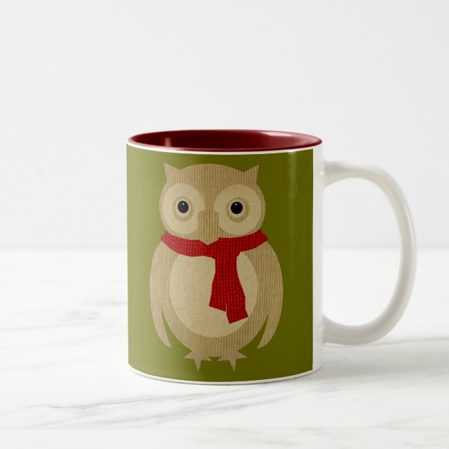 De Café Em Dois Tons Caneca acolhedor da coruja (Direita)