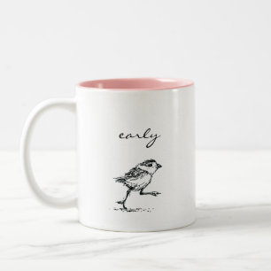 De Café Em Dois Tons Caneca adiantada do pássaro