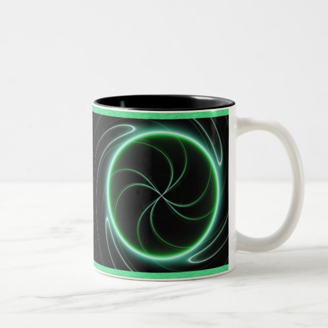 De Café Em Dois Tons Caneca afortunada da energia (Direita)