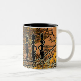 De Café Em Dois Tons Caneca africana das mulheres