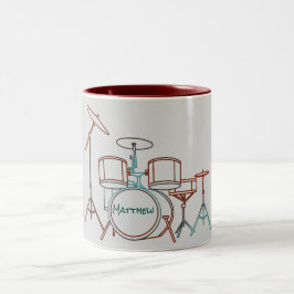De Café Em Dois Tons Caneca ajustada personalizada do cilindro