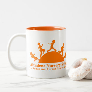 De Café Em Dois Tons Caneca alaranjada do logotipo da American National