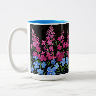 De Café Em Dois Tons Caneca Alaskan Exuberance Fireweed & Forget-me-not