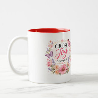 De Café Em Dois Tons Caneca Alegria Floral
