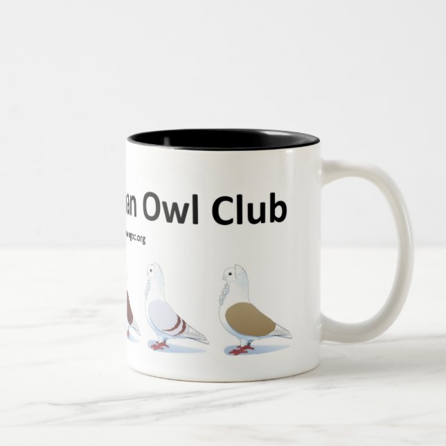 De Café Em Dois Tons Caneca alemão velha do clube da coruja (Direita)