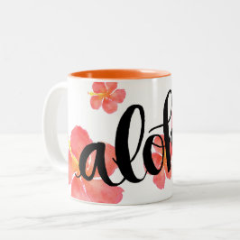 De Café Em Dois Tons Caneca Aloha Hibiscus Havaí