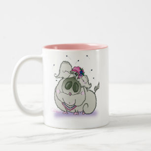 De Café Em Dois Tons Caneca alta da Porca-ciety - rosa
