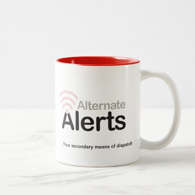 De Café Em Dois Tons Caneca alternativa dos alertas (Direita)