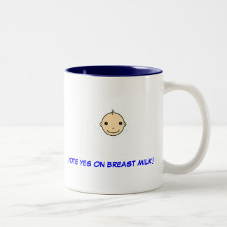 De Café Em Dois Tons Caneca amamentando (voto sim no leite materno)