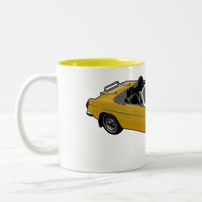 De Café Em Dois Tons caneca amarela do Roadster (Esquerda)