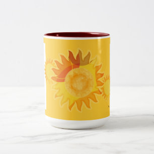 De Café Em Dois Tons Caneca Amarela Grande Sunshine