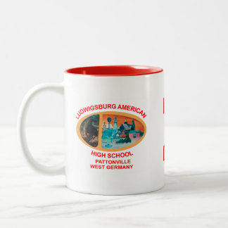 De Café Em Dois Tons Caneca americana do time do colégio do segundo