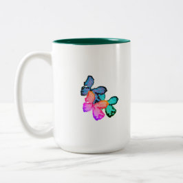 De Café Em Dois Tons Caneca : Amor Da Borboleta
