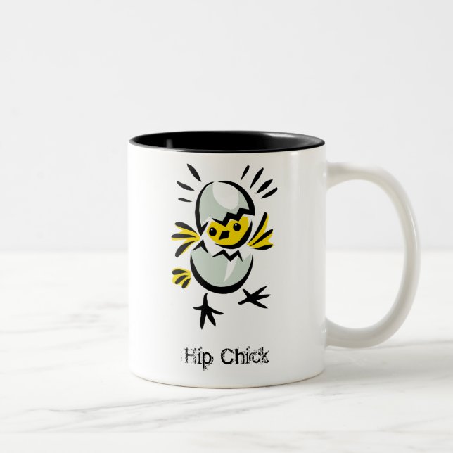 De Café Em Dois Tons Caneca anca do pintinho (Direita)