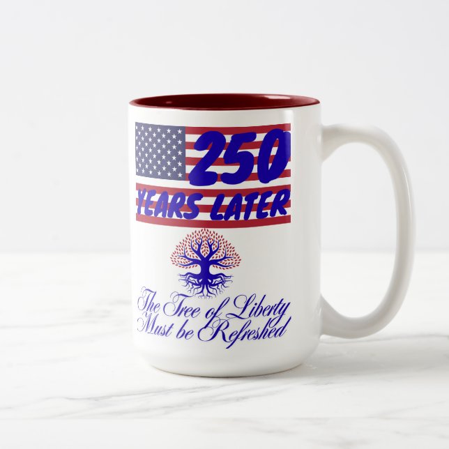 De Café Em Dois Tons Caneca Árvore da Liberdade (Direita)
