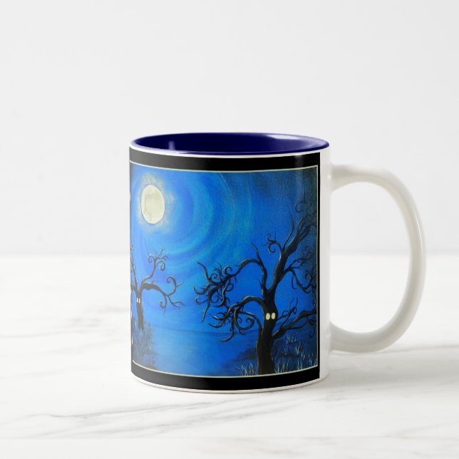 De Café Em Dois Tons Caneca Árvores Assustadoras (Direita)