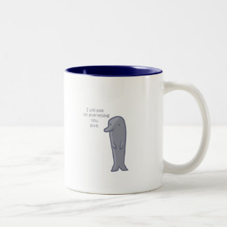 De Café Em Dois Tons Caneca assustador do golfinho