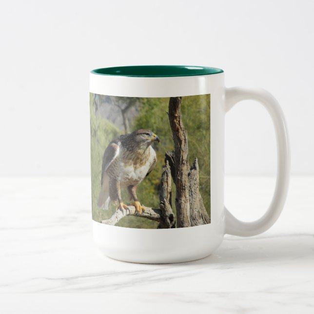 De Café Em Dois Tons Caneca atada vermelho do falcão (Direita)