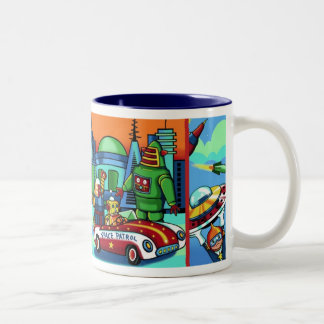 De Café Em Dois Tons Caneca atômica da cidade