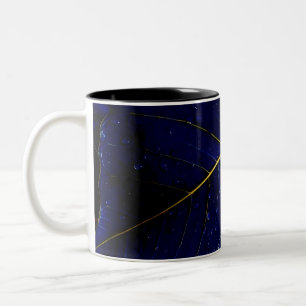 De Café Em Dois Tons Caneca azul