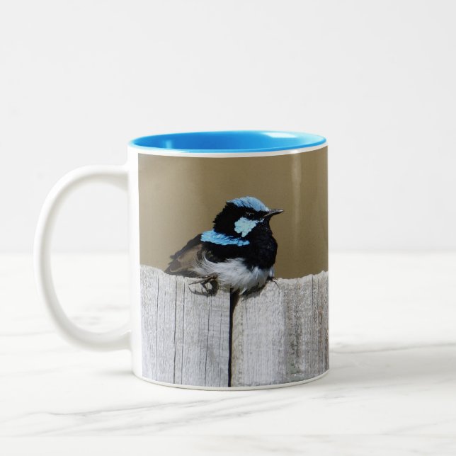 De Café Em Dois Tons Caneca Azul (Esquerda)