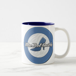 De Café Em Dois Tons Caneca azul do Dois-Tom da sociedade do salto