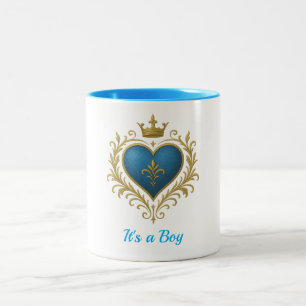 De Café Em Dois Tons Caneca Azul - É um Menino