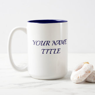 De Café Em Dois Tons Caneca azul escura