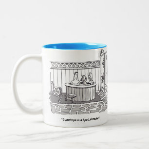 De Café Em Dois Tons Caneca azul Spa Labrador