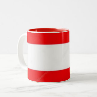 De Café Em Dois Tons Caneca Bandeira da Áustria