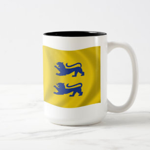 De Café Em Dois Tons Caneca Bandeira da Minoria Dinamarquesa do Schlesw