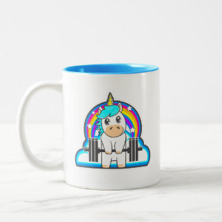 De Café Em Dois Tons Caneca Barbell Unicorn para malhação feminina