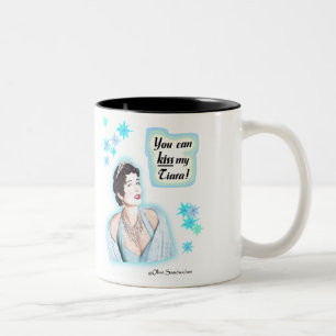 De Café Em Dois Tons Caneca - "beije minha tiara "