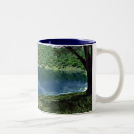 De Café Em Dois Tons Caneca Beside Deep Waters