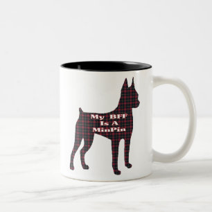 De Café Em Dois Tons Caneca BFF Pinscher Miniatura