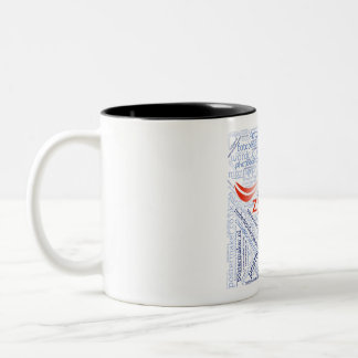 De Café Em Dois Tons Caneca bicolor (quadrada)