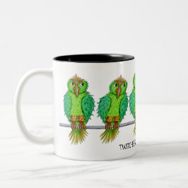 De Café Em Dois Tons Caneca Bird Twitcher, Nome Pode Ser Adicionado