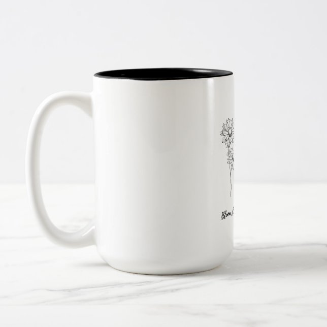 De Café Em Dois Tons Caneca Bloom slowly (Esquerda)