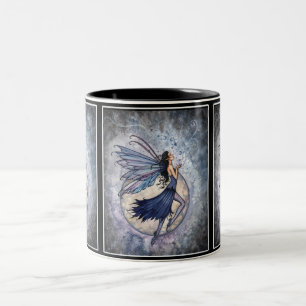 De Café Em Dois Tons Caneca Blue Celestial Fairy por Molly Harrison