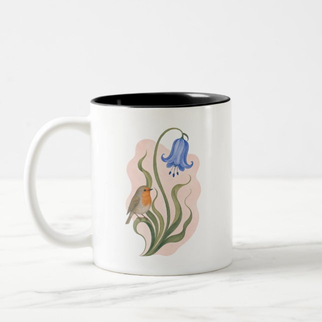 De Café Em Dois Tons Caneca Bluebell e Robin (Esquerda)