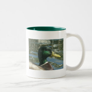 De Café Em Dois Tons Caneca bonita customizável do pato
