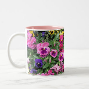 De Café Em Dois Tons Caneca bonita do jardim