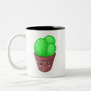 De Café Em Dois Tons Caneca bonito do cacto