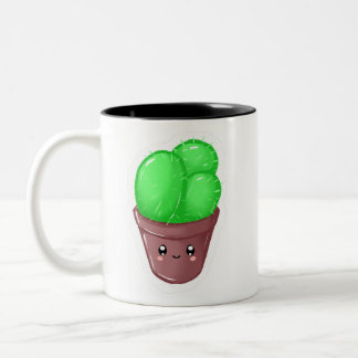 De Café Em Dois Tons Caneca bonito do cacto