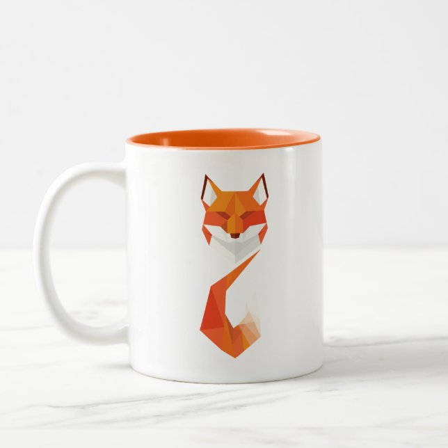 De Café Em Dois Tons Caneca bonito do Fox (Esquerda)