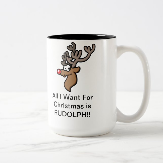 De Café Em Dois Tons Caneca bonito do Natal para caçadores dos cervos (Direita)