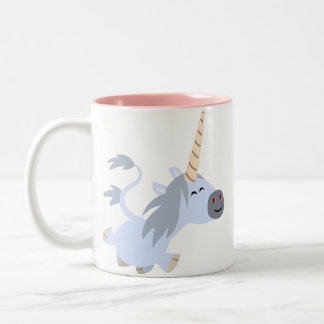 De Café Em Dois Tons Caneca bonito do unicórnio dos desenhos animados