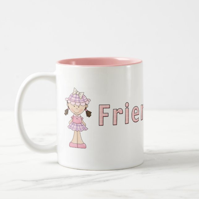 De Café Em Dois Tons Caneca bonito & feminino da amizade (Esquerda)
